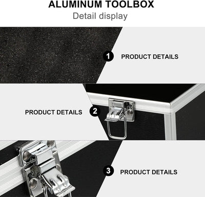 DOITOOL Werkzeugkoffer aus Aluminium Flightcase mit Gepolstertem Schaumstoff Abschliessbarer Aufbewa