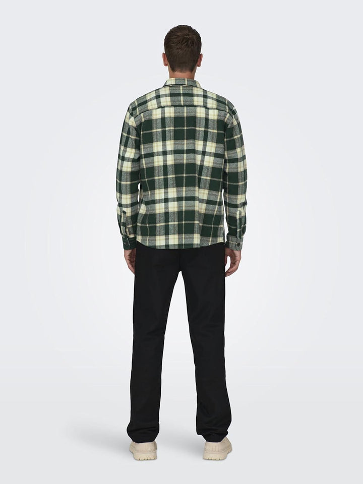 ONLY & SONS Herren Freizeit Hemd ONSMILO Life - Relaxed Fit XS S M L XL XXL S Lush Meadow, S Lush Me