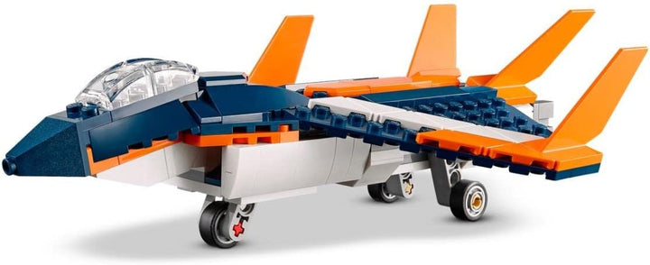 LEGO 31126 Creator 3-in-1 Überschalljet, Flugzeug, Hubschrauber und Boot, 3 Modelle zum Bauen, Spiel