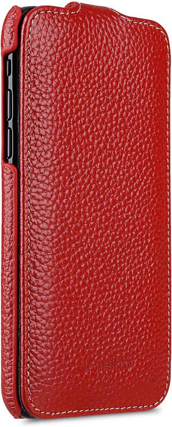 Edle Tasche für Apple iPhone XS und iPhone X / Case Aussenseite aus beschichtetem Leder / Schutz-Hül