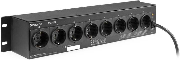 BeamZ PS08S DJ Schalter, Switch für8 lichteffekte en discolampen - 15A max.