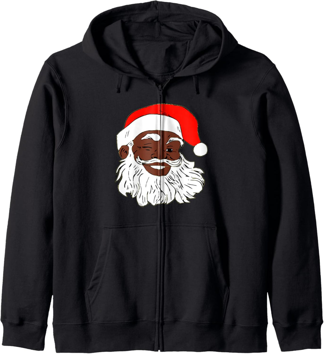 Schwarzer Weihnachtsmann Winking Weihnachten Weihnachten Kapuzenjacke