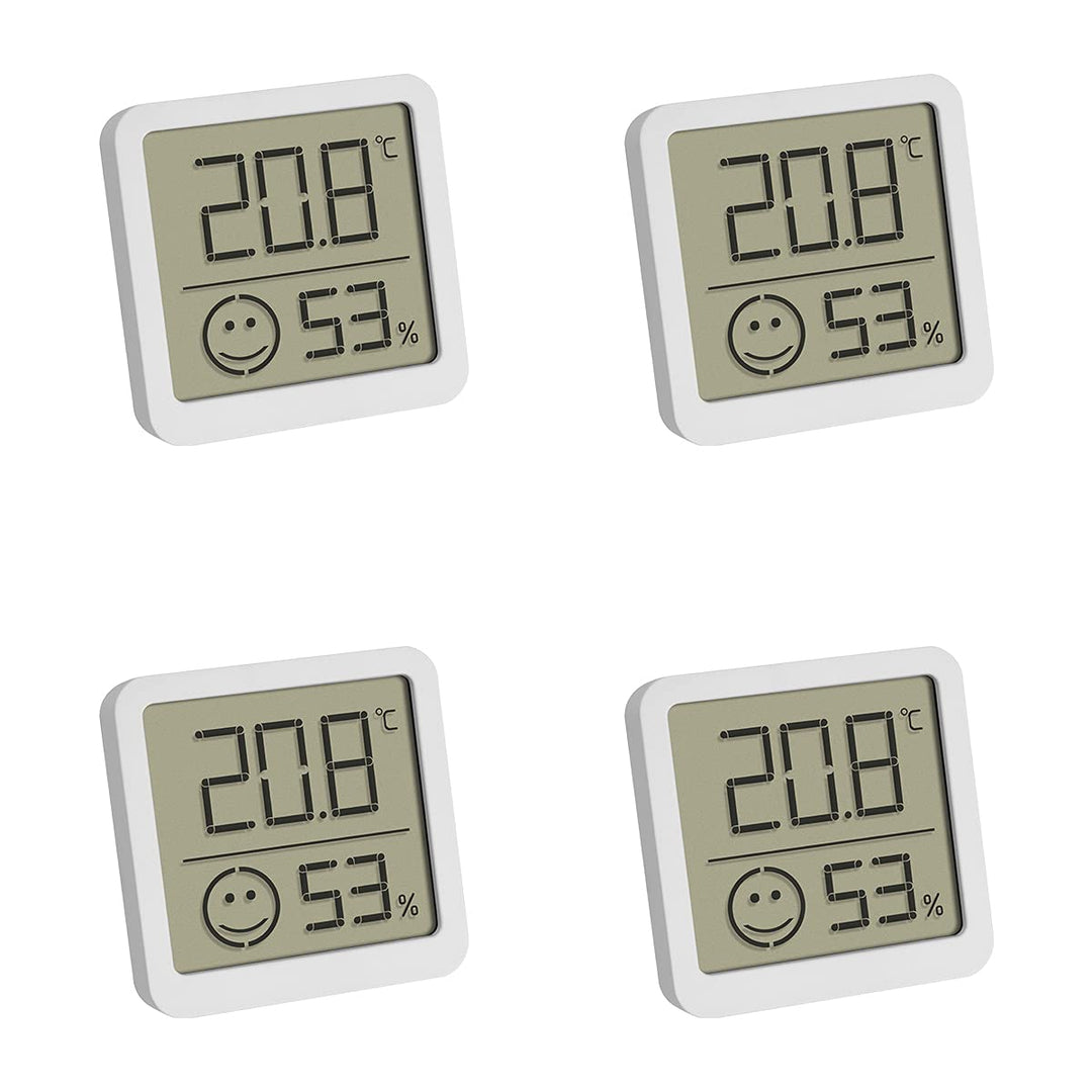 TFA Dostmann digitales Thermo-Hygrometer, 4er Set, 30.5053.02.04, Innentemperatur und Luftfeuchtigke