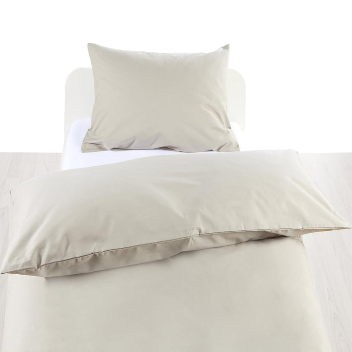 Julius Zöllner 85001 40540 - Bettwäsche Uni, Grösse: 100x135 cm / 40x60 cm, uni taupe Uni Taupe 100x