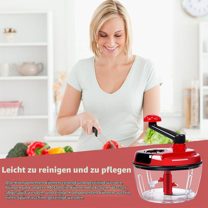 Zwiebelschneider, Zwiebelschneider mit Seilzug, Multizerkleinerer Manuell, Gemüseschneider Haushalt