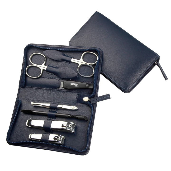 Maniküre Set 7-teilig – Reissverschluss-Etui mit Instrumenten aus Edelstahl & Karbonstahl – Maniküre