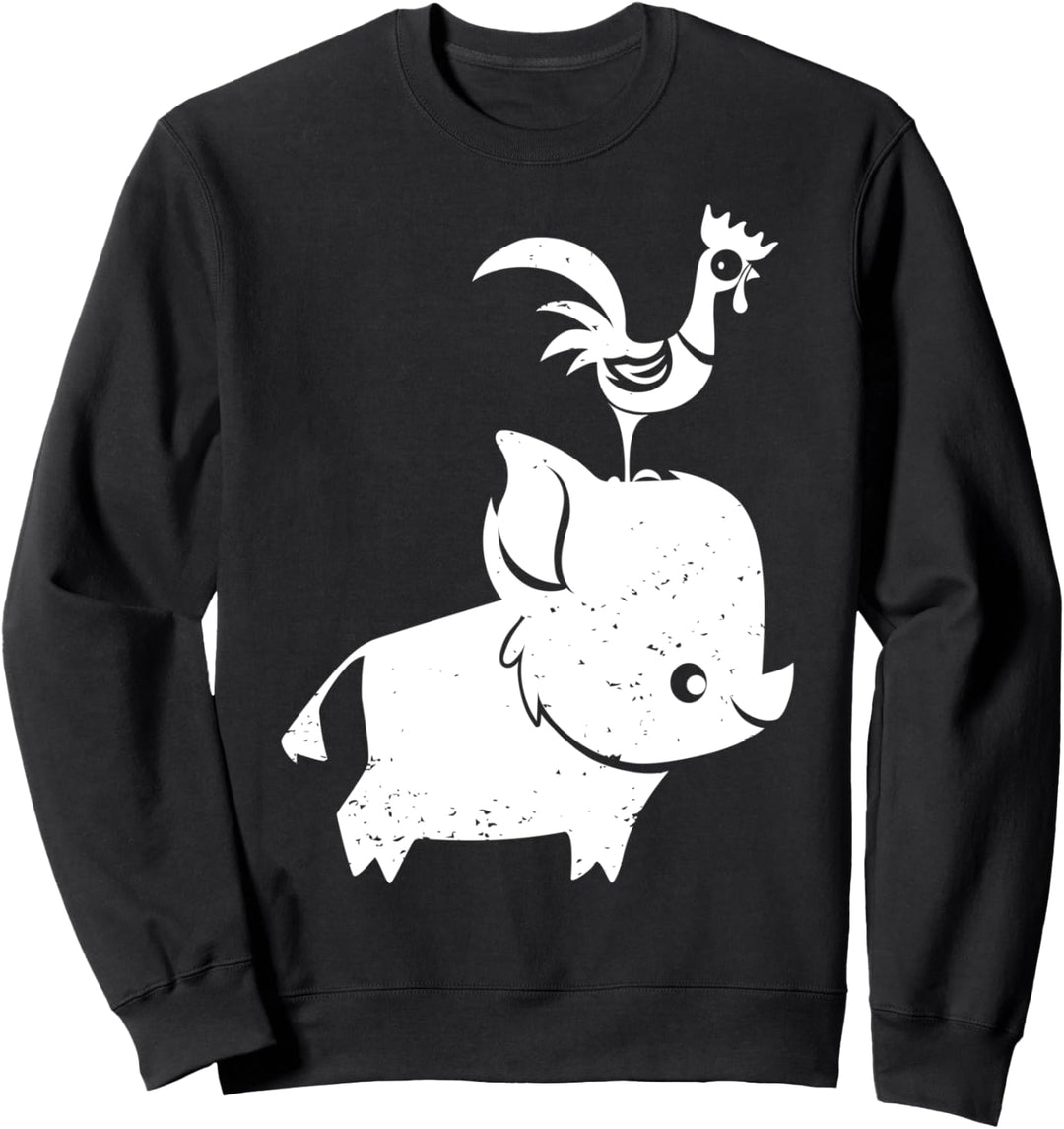 Disney Moana Pua And Hei Hei Profile Stamp Sweatshirt