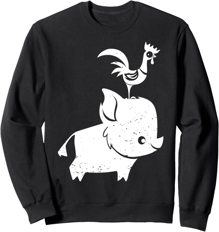 Disney Moana Pua And Hei Hei Profile Stamp Sweatshirt