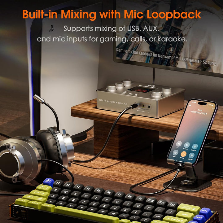 Douk Audio x GD-LAB Z1 Gaming-DAC: Verstärker für FPS-Spiele mit ESS9039Q2M-Chip, Symmetrischem 4,4-