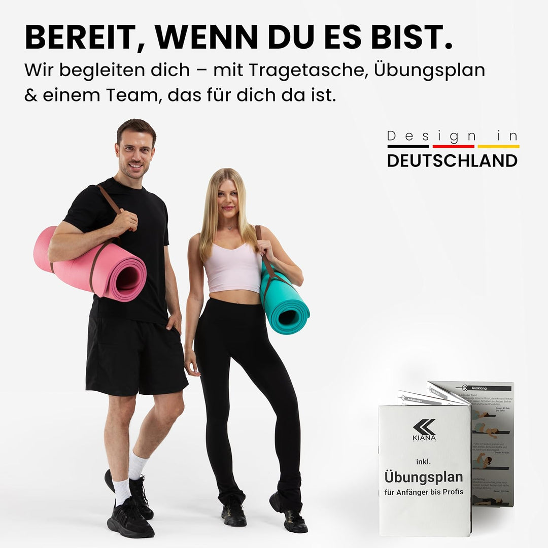 Yoga Matte aus Deutscher Entwicklung – Rutschfeste &amp; gelenkschonende Yogamatte – 2 Komfort-Dicken (1