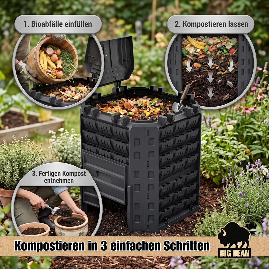 Komposter Garten 310 Liter Made in Europe