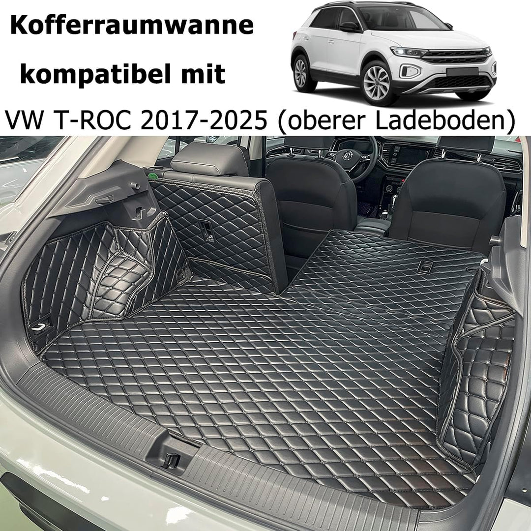 Kofferraumwanne kompatibel mit VW T-ROC 2017-2025 (oberer Ladeboden) Kofferraummatte | Passt Nicht i