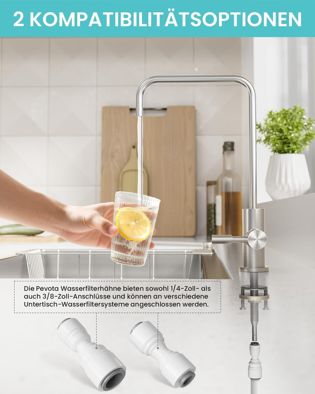 Trinkwasserhahn, Wasserhahn Küche Für Umkehrosmose Oder Wasserfiltersystem, Küchenarmatur Aus Edelst