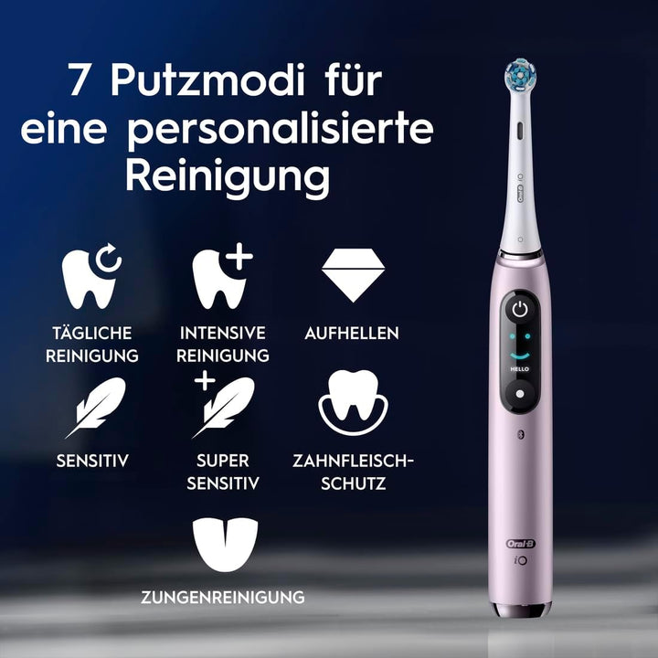 Oral-B iO Series 9 Elektrische Zahnbürste/Electric Toothbrush, 2 Aufsteckbürsten, 7 Putzmodi, Zahnpf