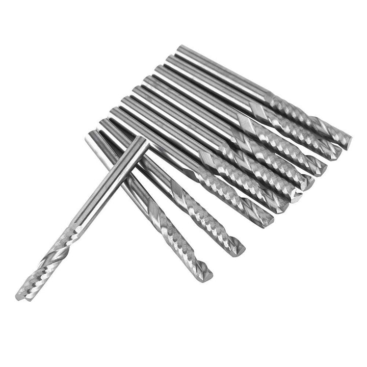 10 Stücke Hartmetall Spiral-fräser Einzelne Flöte Fräser CNC Fräser 4mm Schaft Zubehör Werkzeuge MEH
