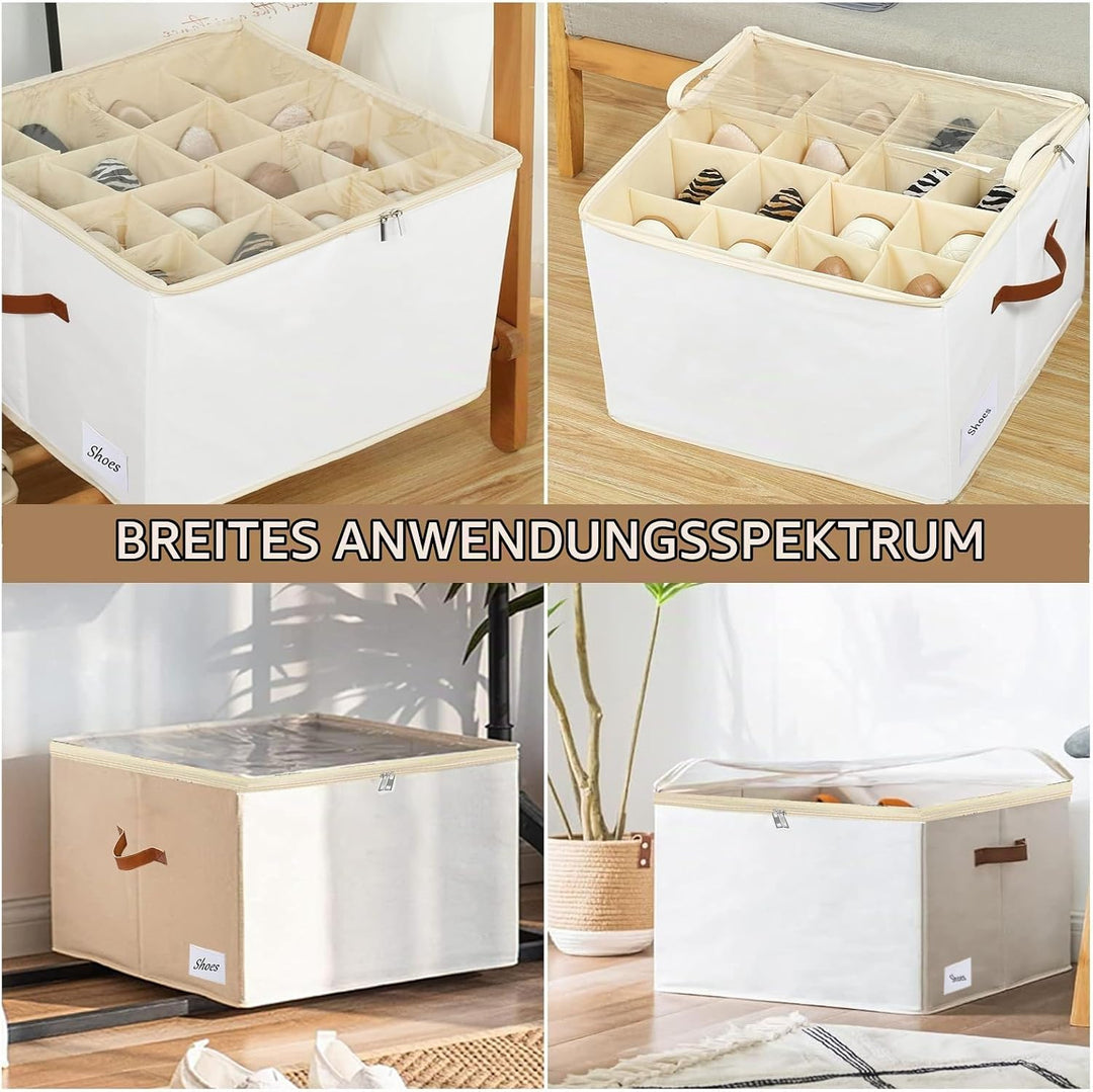 Schuhorganizer Schuhschrank - 24-Zellen Schuhboxen Stapelbar Schuhregal Platzsparend für Schrank - 2