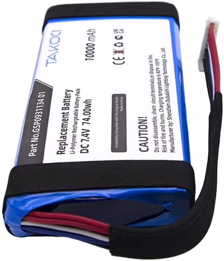 AUVTKALL Ersatzakku für Boombox JEM3316 JEM3317 JEM3318 GSP0931134 01 7.4V 10000mAh