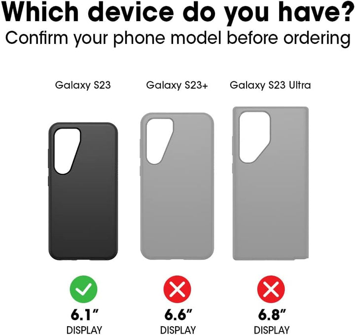 OtterBox Commuter Series Schutzhülle für Galaxy S23, Schwarz Schwarz Commuter Serie, Schwarz Commute
