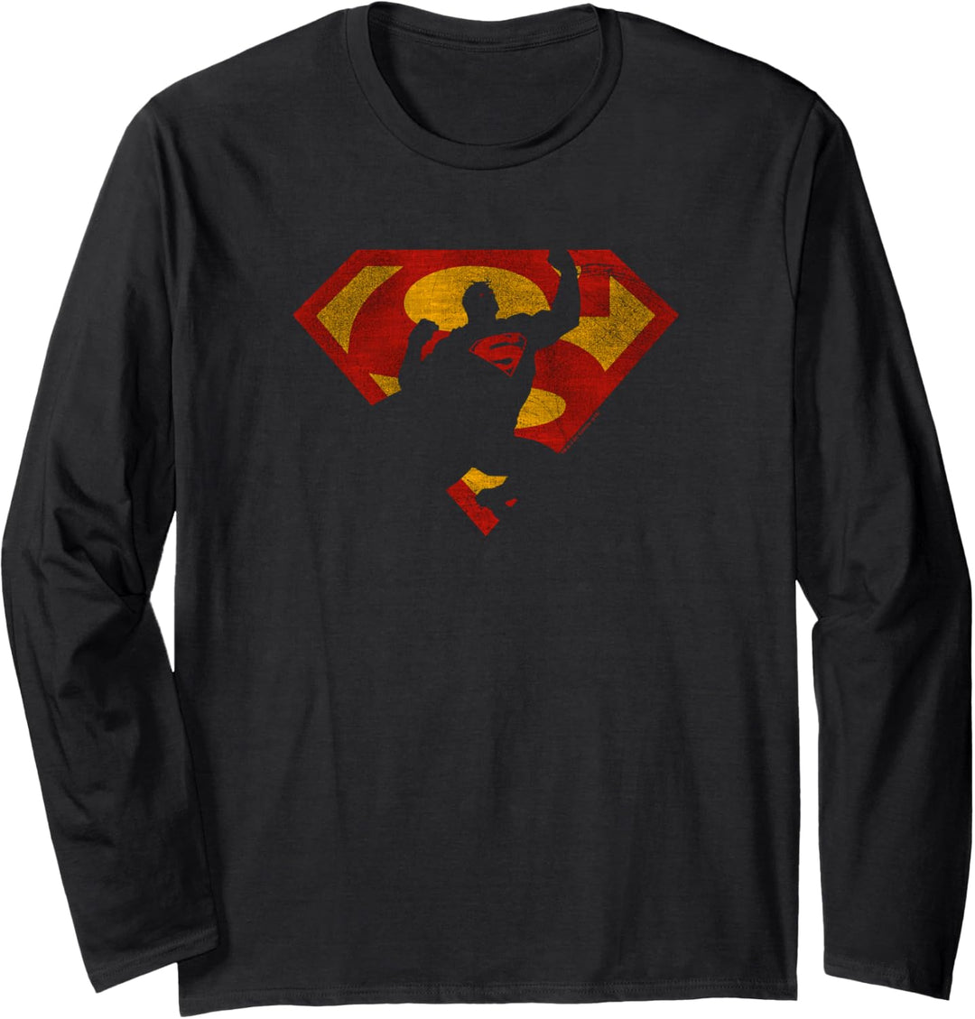 Superman S Shield Knockout Langarmshirt