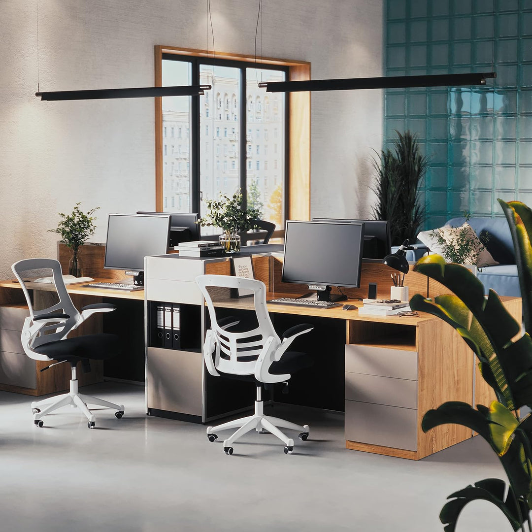 Flash Furniture Bürostuhl, 65 x 62 x 105 cm Schwarz 64.77 x 62.23 x 104.78 cm, Schwarz 64.77 x 62.23
