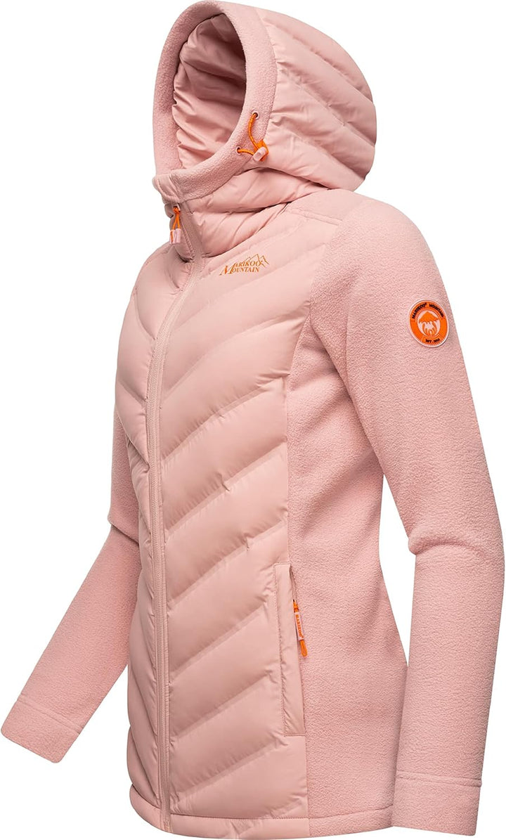 MARIKOO Damen leichte Übergangsjacke Steppjacke Mount Haruna, Powder Rose