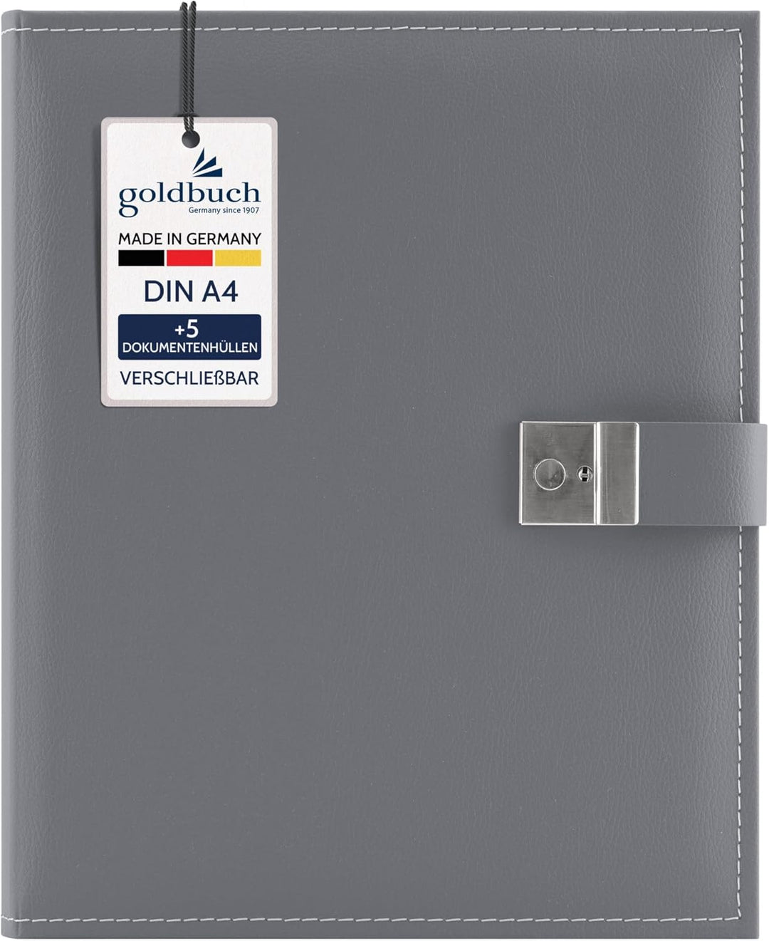 goldbuch 53809 Dokumentenmappe Cezanne für DIN A4 Unterlagen, Ringbuchmappe inklusive 5 Sichthüllen,