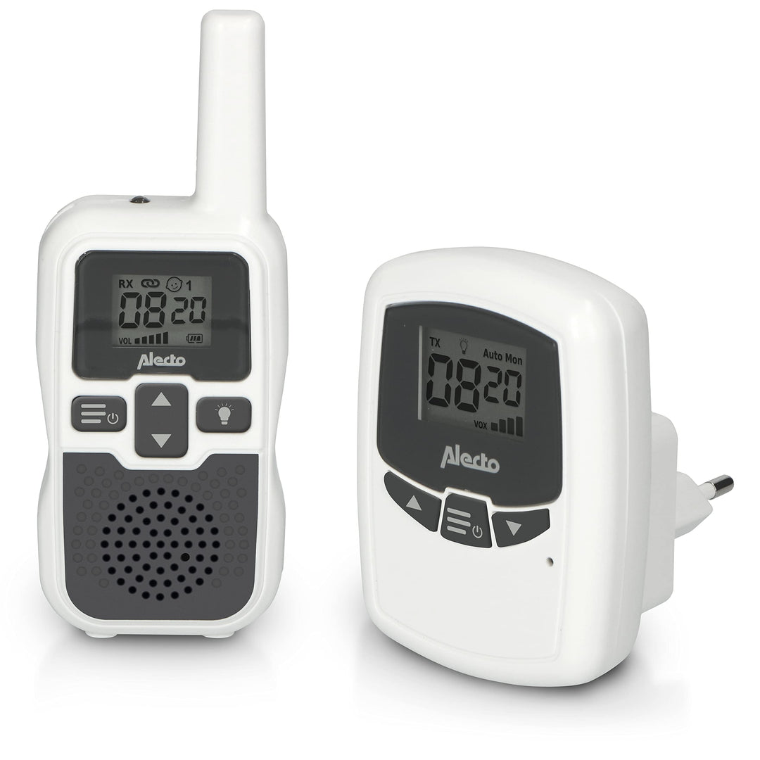 Alecto Baby DBX-80 - Babyphone mit Reichweite von bis zu 3.000 Metern - Weiss/Anthrazit