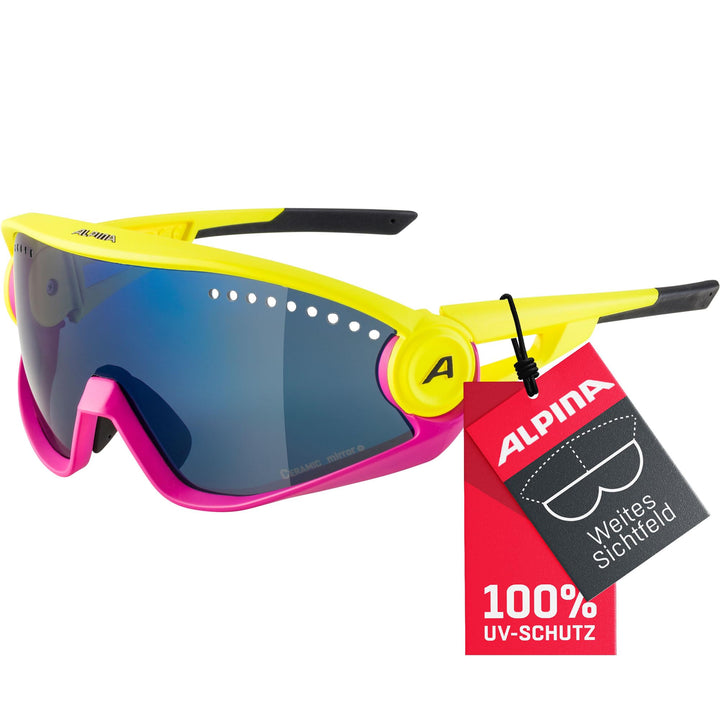 ALPINA 5W1NG - Verspiegelte und Bruchsichere Sport- & Fahrradbrille Mit 100% UV-Schutz Für Erwachsen