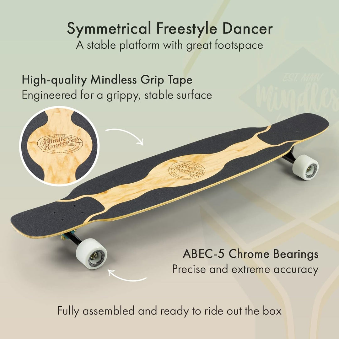 Mindless Longboards Core Dancer Longboard Skateboard Unisex Erwachsene 9.25" Rot (Red Gum), 9.25" Ro