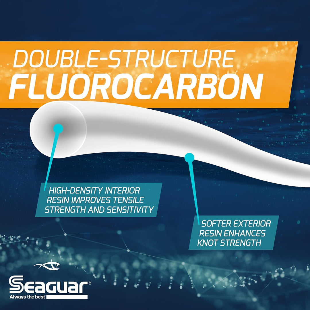 Seaguar Gold Label Fluorocarbon Angelschnur, dünn und stark Angelvorfach, doppelte Struktur für Stär