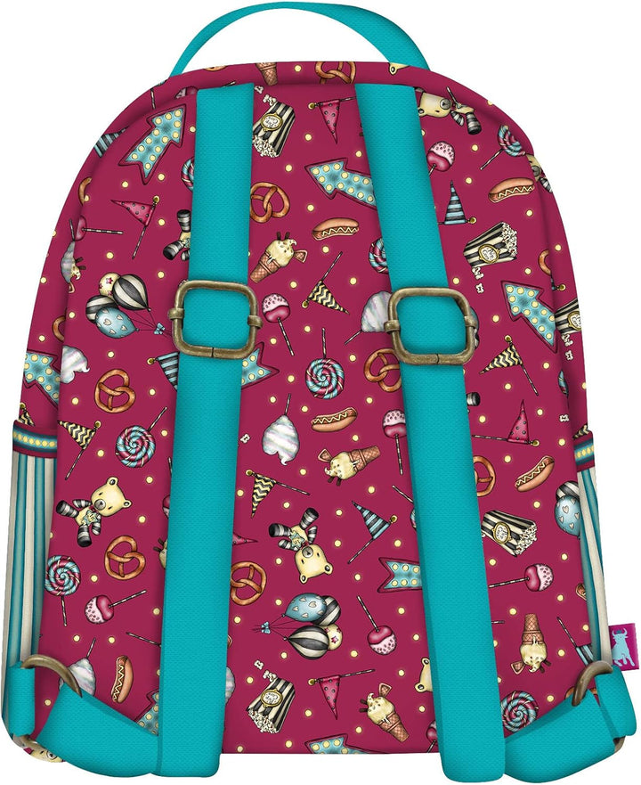 Santoro 1040GJ11 Gorjuss Fairground Mini-Rucksack Feuerwerk, 20 x 22 x 10 cm, blau