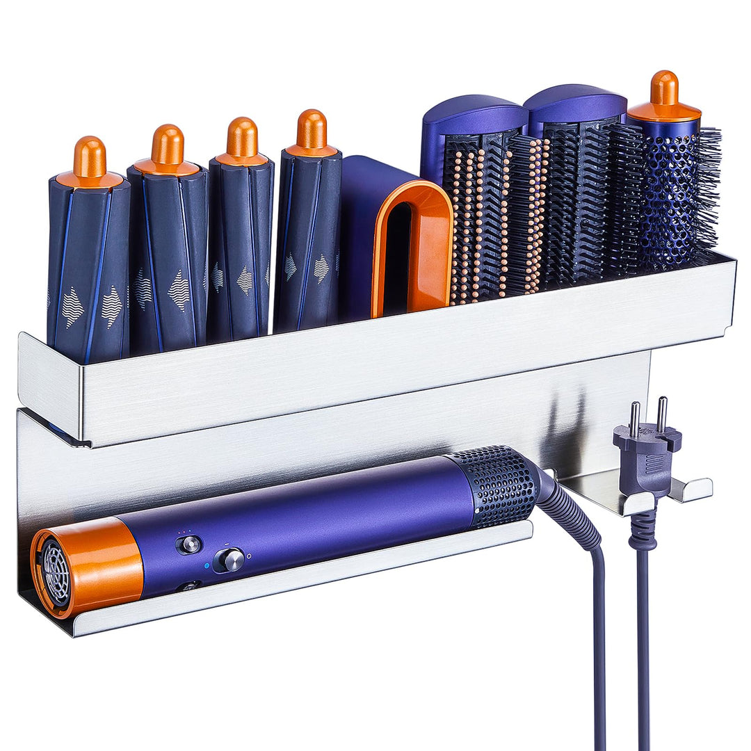 Föhnhalter Wand Ohne Bohren, Föhn und Glätteisen Halterung Für Styler Lockenstab Zubehör, Fönhalteru