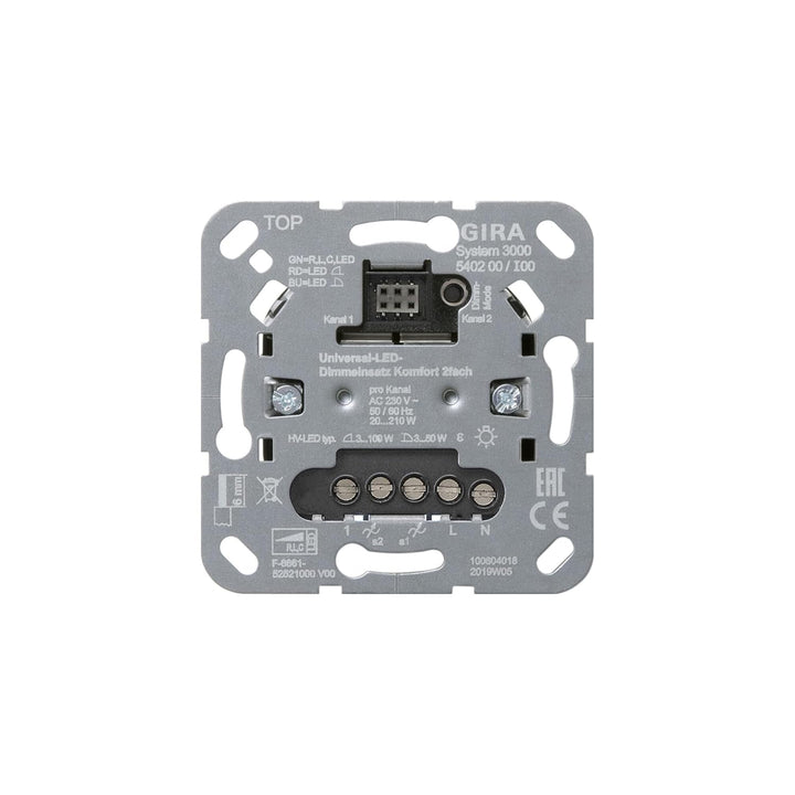 S3000 Uni-LED-Dimmein Komfort 2f Einsatz GIRA 540200