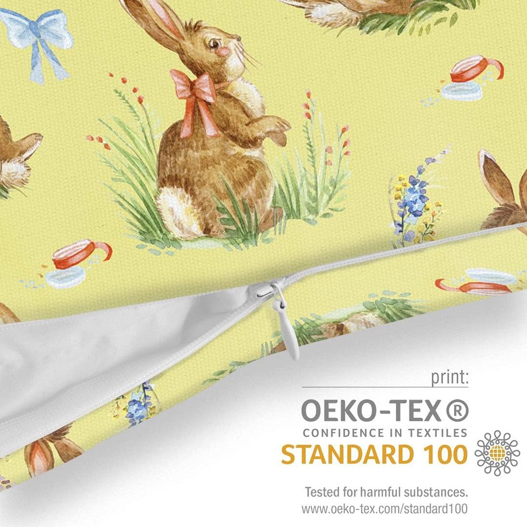 VOID Osterhasen Eier Körbe 70x70 Kissenhülle Polyester Zierkissen Couchkissen Ostern Osterdeko Deko