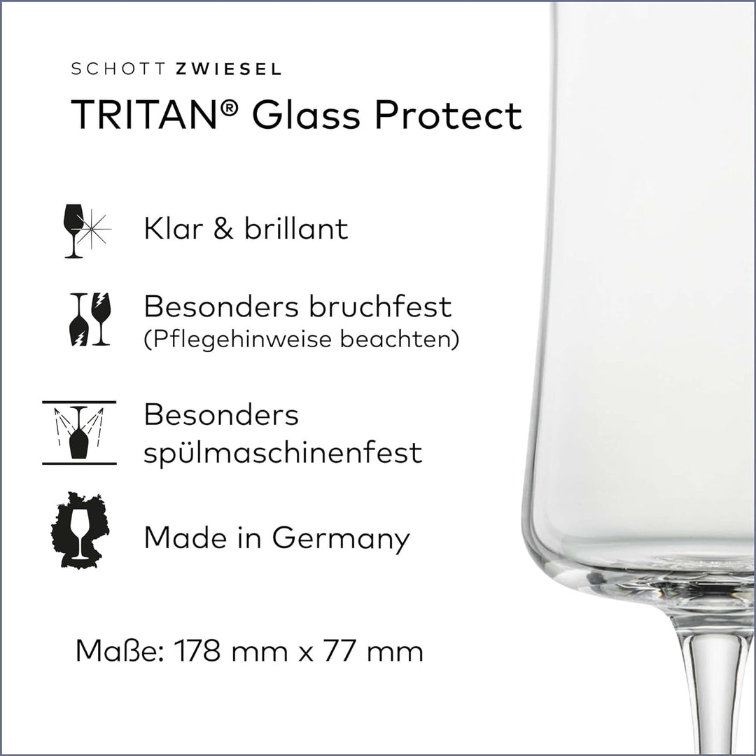 SCHOTT ZWIESEL Pilsglas Beer Basic 0,3 l (4er-Set), klassische Biertulpe mit Moussierpunkt, spülmasc