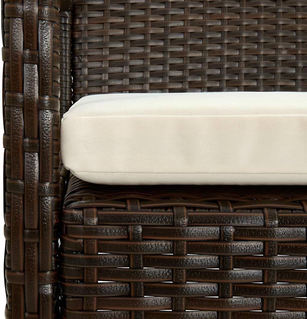 vidaXL Gartenstuhl mit Kissen Gartensessel Gartenmöbel Rattanstuhl Stuhl Sessel Rattansessel Balkons