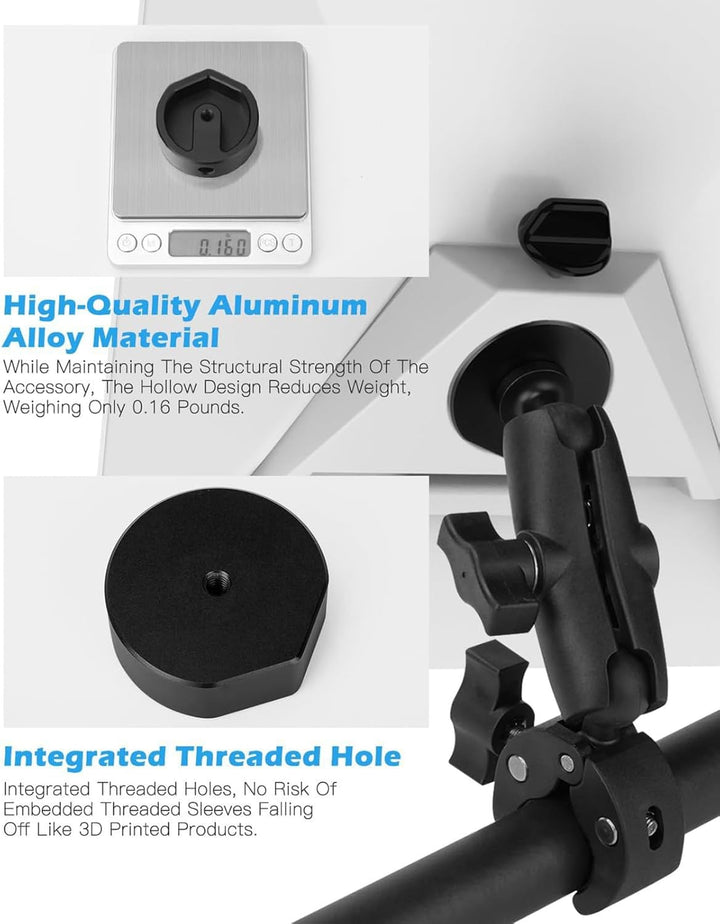 Mini-Halterung, Verstellbare Klemmhalterung für Mini-Zubehör mit Mini-Stativhalterungsadapter, RV-Le