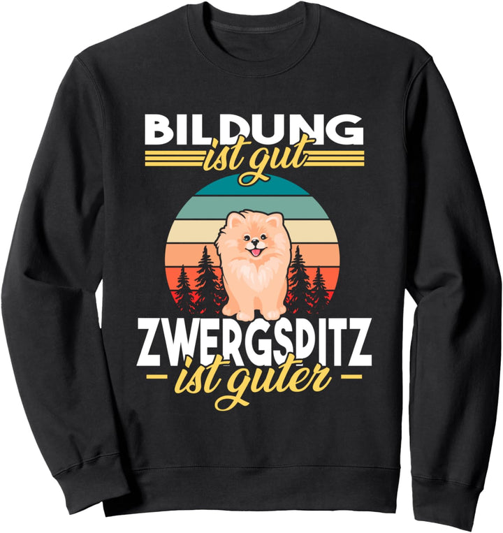 Hund Schüler Schule Lehrer Student Zwergspitz Sweatshirt
