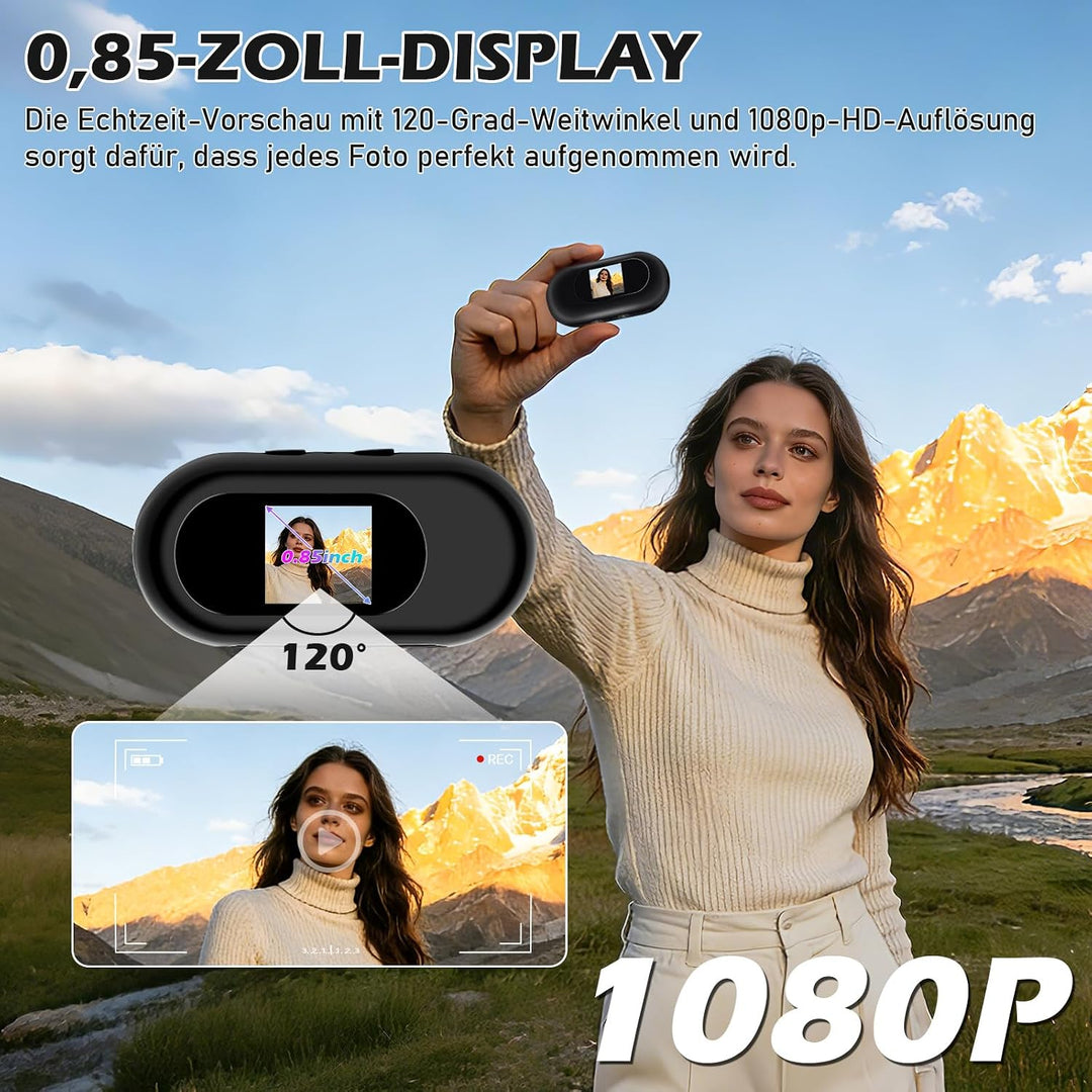 Mini-Actionkamera, HD-1080p-Sport-Actionkamera, 120° Helm-Actionkamera | Action Cam mit Magnetbefest