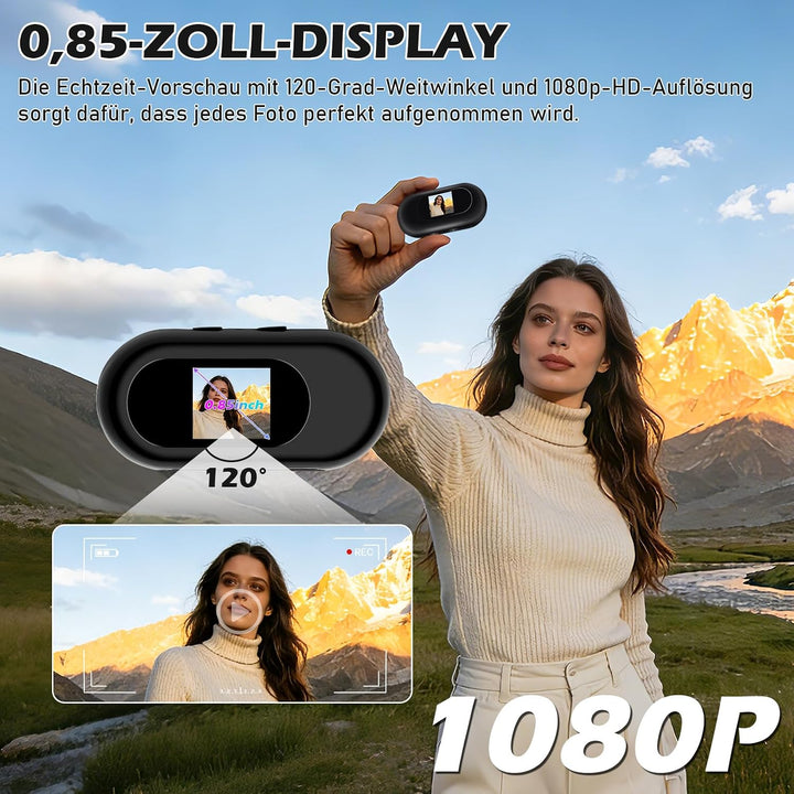 Mini-Actionkamera, HD-1080p-Sport-Actionkamera, 120° Helm-Actionkamera | Action Cam mit Magnetbefest