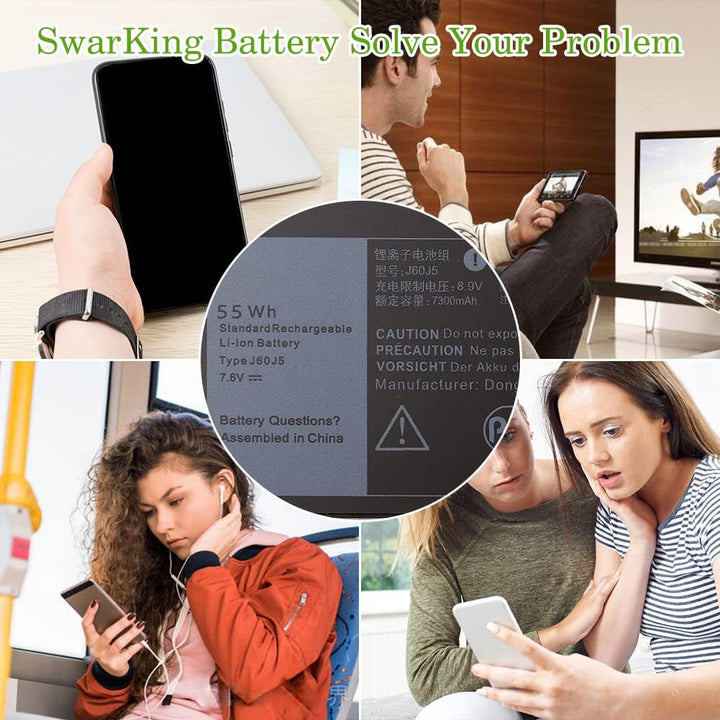 SwarKing Ersatz Akku Kompatibel mit J60J5 Latitude E7270 E7470 Series Notebook R1V85 451-BBSX 451-BB