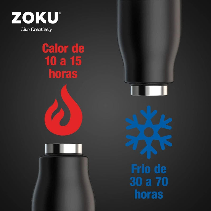 Zoku Edelstahl Trinkflasche M 500ml Paradise blau 500ml Blau, 500ml Blau