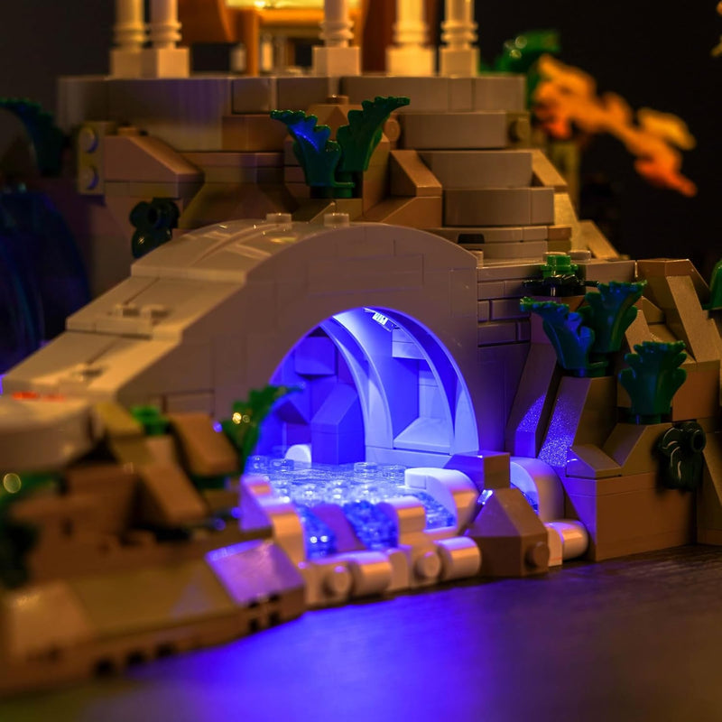 Fernbedienung Licht-Kit für Lego 10316 The Lord of The Rings Rivendell (Kein Lego-Modell), Led Beleu