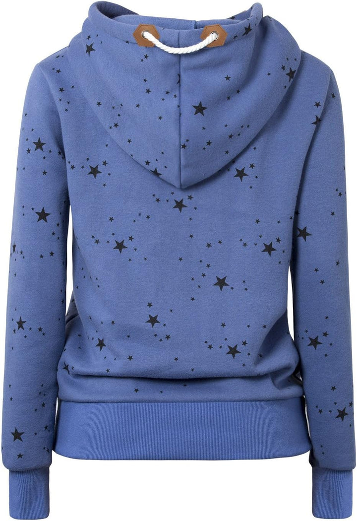 Cassiecy Damen Kapuzenpullover Winter Langarm Hoodie Pullover Baumwoll Casual Sweatshirt Winterjacke
