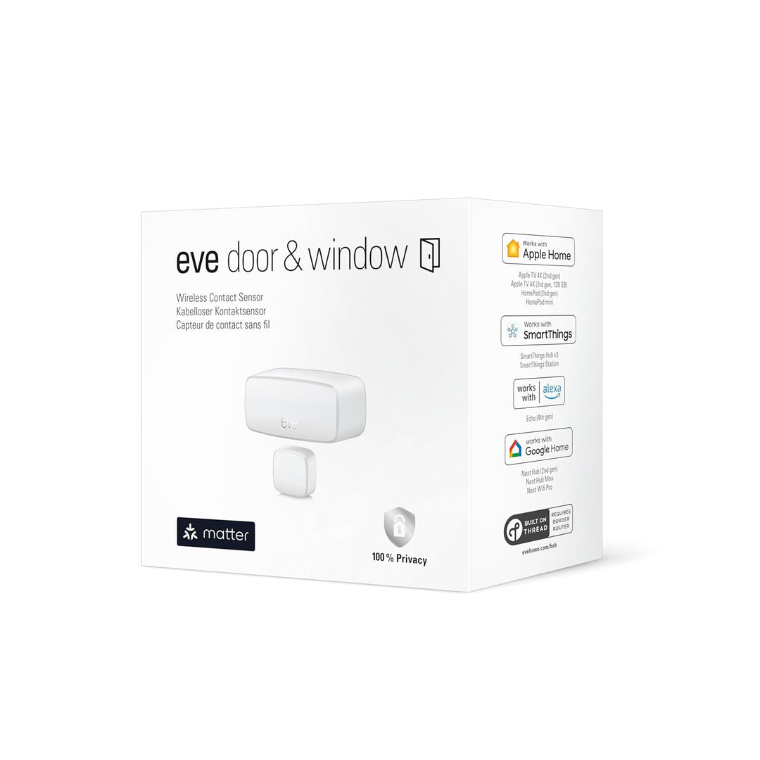 Eve Door &amp; Window (Matter) – Smarter Kontaktsensor für Türen &amp; Fenster, Haussicherheit, Aktivierung