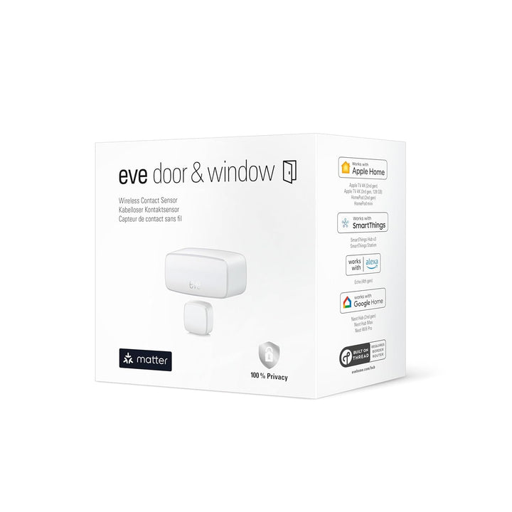 Eve Door &amp; Window (Matter) – Smarter Kontaktsensor für Türen &amp; Fenster, Haussicherheit, Aktivierung