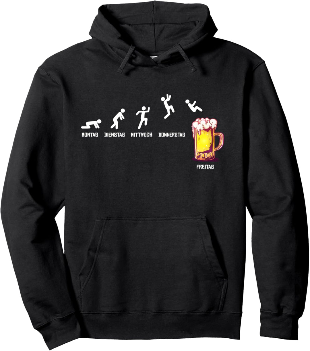 Montag - Freitag Feierabend Wochenende Bier Party Geschenk Pullover Hoodie