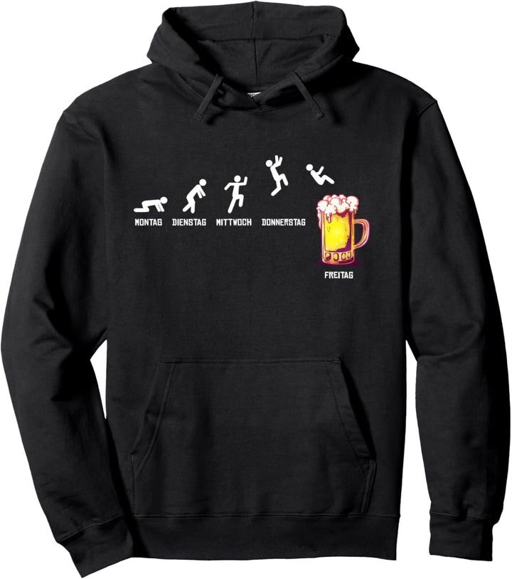 Montag - Freitag Feierabend Wochenende Bier Party Geschenk Pullover Hoodie