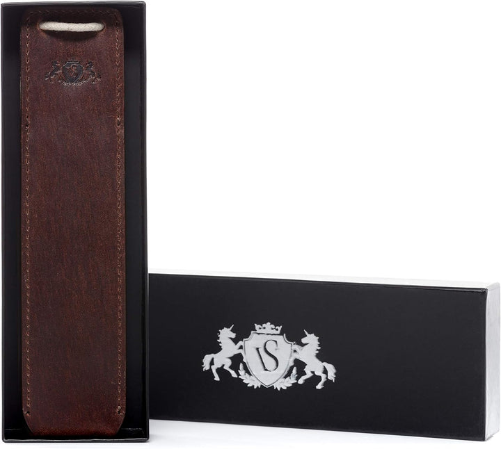SID & VAIN Etui echt Leder Tony klein Federmappe Schlampermäppchen Unisex braun