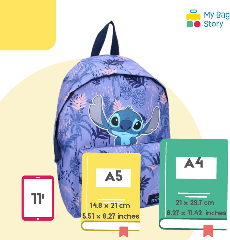 mybagstory - Rucksack - Stitch - Disney - Lila - Kinder - Schule - Grundschule - Kindergarten - Kind